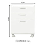 Combo Escritorio/Oficina con Mesa Industrial + Cajonera Marrón/Blanco Madesa