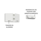 Kit con 2 Gabinetes superiores 3 Puertas Blanco Agata