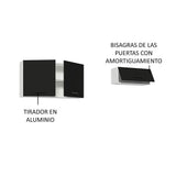 Kit con 2 Alacena Multiuso 3 Puertas Blanco/Negro Agata Madesa