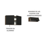 Kit con 2 Alacena Multiuso 3 Puertas Marrón/Negro Agata Madesa