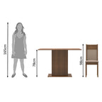 Juego de Comedor 2 Sillas Marrón/Crema/Sintético Beige Gabi Madesa