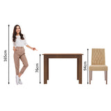 Juego de Comedor Madesa Vivi Mesa Tapa de Madera con 2 Sillas Marrón/Imperial