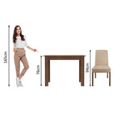 Juego de Comedor Madesa Vic Mesa con Tapa de Madera y 2 Sillas Marrón/Imperial
