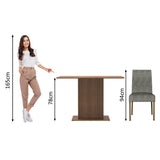 Juego de Comedor Manu con 2 Sillas Marron/Gris