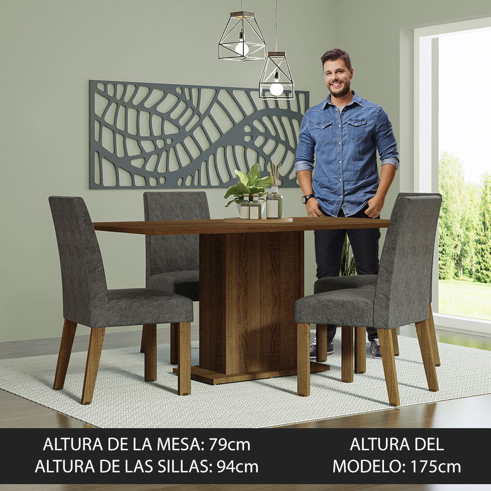 Juego de Comedor con Mesa y 4 Sillas Madesa MG