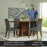 Juego de Comedor con Mesa y 4 Sillas Madesa MG
