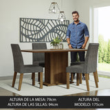 Juego de Comedor con Mesa y 4 Sillas Madesa Keila MCP