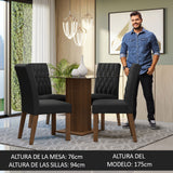 Juego de Comedor Mesa de Vidrio 4 Sillas Madesa Oxford MM 05
