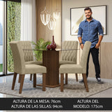 Juego de Comedor con Mesa y 4 Sillas Madesa Noemi MI