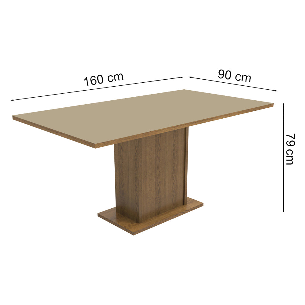 Juego de Comedor con Mesa y 6 Sillas Madesa Ohana MCB