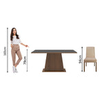Juego de Comedor 6 Sillas Marrón/Negro/Imperial Luciana Madesa