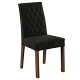 Juego de Comedor con Mesa de Tapa de Vidrio y 6 Sillas Marrón/Negro/Oxford Odara Madesa