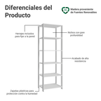 Estante Multiuso para Lavadero 59 cm Blanco Madesa