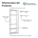 Estante con Repisas para Lavadero 139 cm Blanco