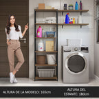 Estante Multiuso para Lavadero 139 cm Marrón/Negro Madesa