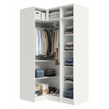 Placard Modular de Esquinero 3 Puertas con Espejos Blanco Neo Madesa