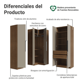 Dormitorio Completo Matrimonial Esquinero 310 cm 5 Puertas 2 Cajones Marrón/Crema Neo Madesa 01