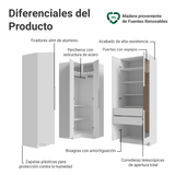 Placard Modular de Esquinero 310 cm 5 Puertas con Espejos 2 Cajones Blanco Neo Madesa 04