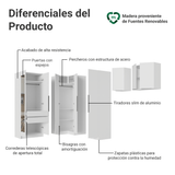 Dormitorio Completo de Esquinero Individual 415 cm Placard con Espejos Blanco Neo Madesa 02