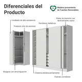 Placard Modulado Neo + Placard Royale Matrimonial 3 Puertas Corredizas Blanco