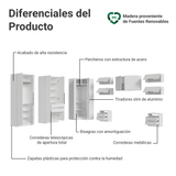 Dormitorio Completo Matrimonial de Esquina 610 cm Mesa de Luz Neo Blanco