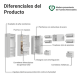 Dormitorio Completo de Esquinero Matrimonial 610 cm con Mesa de Luz Blanco Neo Madesa