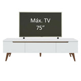 Rack para TV Reims Hasta 75 Pulgadas Blanco