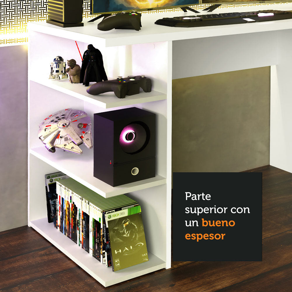 Escritorio Gamer 9409 Madesa Blanco
