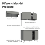Cocina compacta 200cm Gris Nice Madesa 01XA
