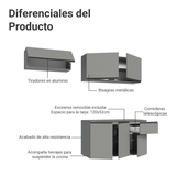 Cocina compacta Flotante 200cm Gris Nice Madesa 04XA