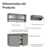 Cocina compacta Flotante 200cm Gris Nice Madesa XA07
