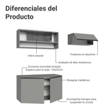 Cocina compacta Flotante 200cm Gris Nice Madesa XA08