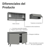 Cocina compacta 200cm Gris Nice Madesa XA10