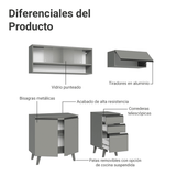 Cocina compacta 200cm Gris Nice Madesa XA13