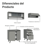 Cocina compacta 200cm Gris Nice Madesa XA14