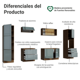 Combo Completo de Cocina 320 x 60 cm Marrón/Gris Lux Madesa 01