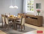 Juego de Comedor Honduras Mesa Rectangular Tapa de Madera con 6 Sillas Madesa
