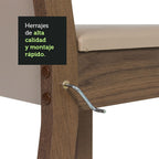 Juego de Comedor Mesa Rectangular 6 Sillas Marrón/Sintético Beige Jaíne Madesa