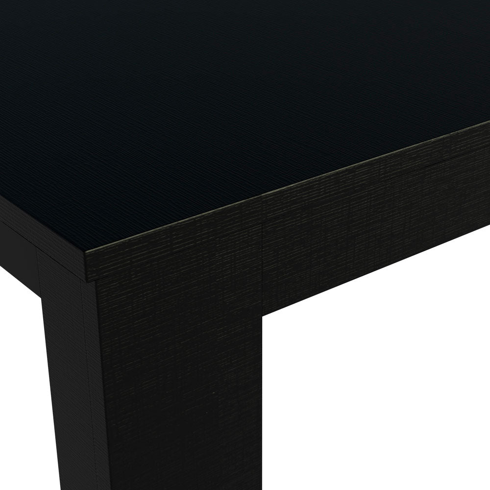 Mesa de Comedor Rectangular Tapa de Madera 136 cm Negro Madesa