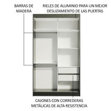 Ropero Placard Tokio Madesa 2 Puertas Negro