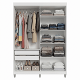 Placard Closet con Patas 2 Cajones 121 cm Blanco Venus Madesa