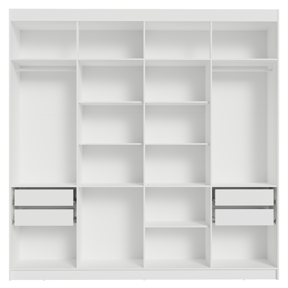 Placard Closet 4 Cajones 216 cm Blanco Venus Madesa