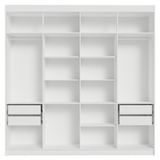 Placard Closet 4 Cajones 216 cm Blanco Venus Madesa