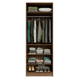 Placard Modular 2 Puertas 4 Repisas 1 Perchero Marrón/Crema Neo Madesa