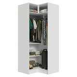 Placard Modulado de Esquina 190 cm 2 Puertas Neo Blanco