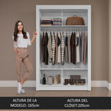 Placard 2 Puertas Corredizas con Espejos Blanco Milano