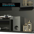 Panel de TV Hasta 60 Pulgadas 180 cm Alfa Negro Madesa