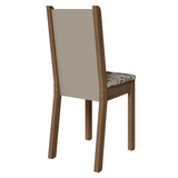 Kit 4 Sillas 4291 Marrón/Crema/Hibisco