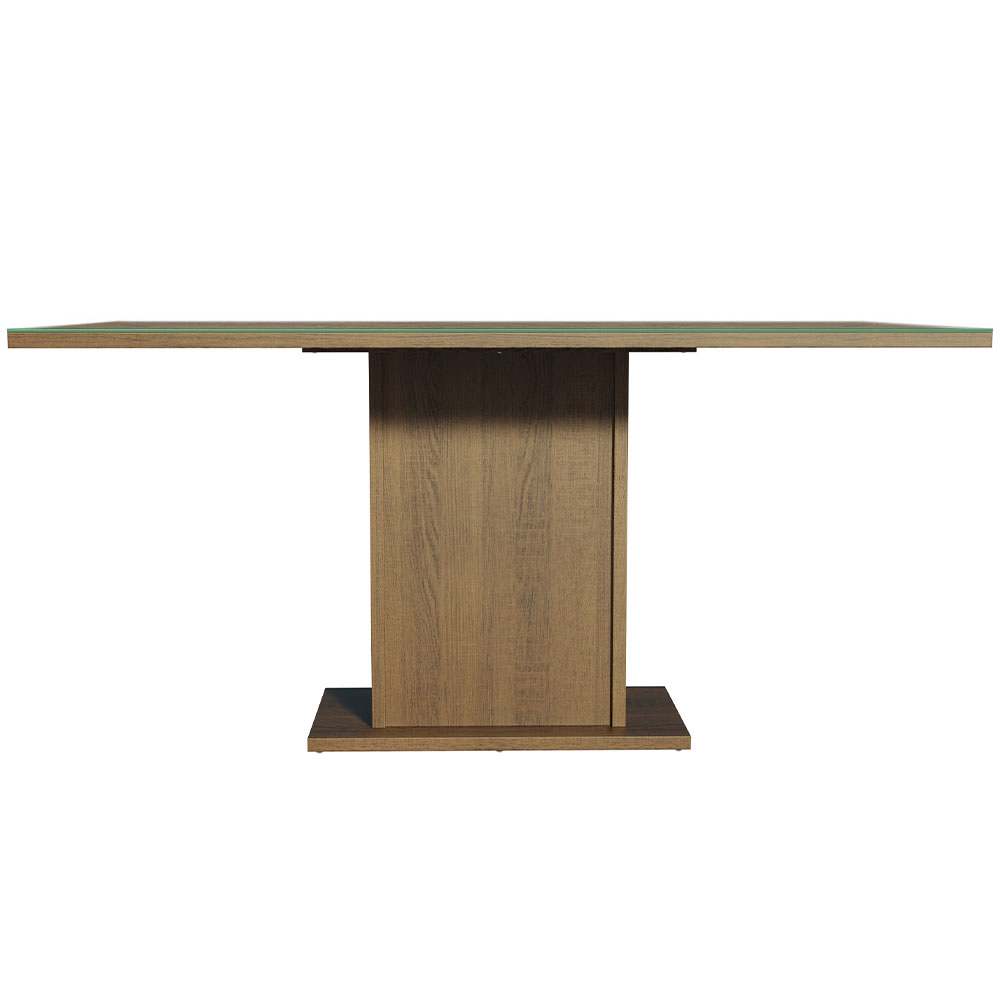 Mesa De Comedor Rectangular con Tapa de Vidrio Marrón 5275 Madesa