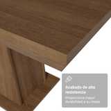 Mesa de Comedor Rectangular Tapa con Borde Biselado Marrón 5364 Madesa